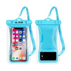 氣囊款手機防水袋 防水手機套 防水手機袋 防水手機殼 防水保護套, 綠色, 1個