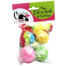 缺貓貓玩具羽毛海綿球, 4件, 混色
