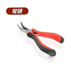 碳鋼平口鉗/路亞鉗, 紅色/黑色, 1個