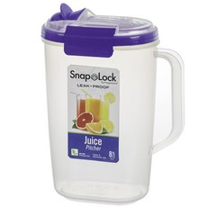 Snap Lock 漸進式防漏果汁罐, 2L, 紫色的