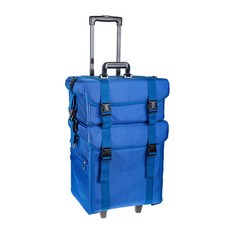 Shany 軟化妝師滾動拉桿化妝箱 帶預設土豆泥袋, 神秘藍
