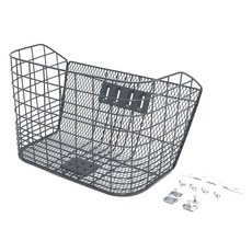 半網眼超寬自行車籃, 1個, 灰色