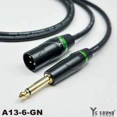 YC SOUND 彩色 XLR轉6.3 TS 導線 公轉6.5mm音源線 MIC麥克風線 轉接線 canon 6.35mm TS, 白色,20cm