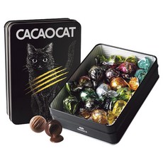 CACAOCAT 盒裝綜合貓爪巧克力球 黑貓款 14顆入, 1個