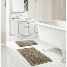 RT designer's collection Alti Ashby 雪尼爾沐浴防滑墊 2 件套, 1個, 灰褐色