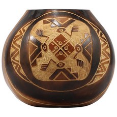 Mate Factor 來自阿根廷的手工雕刻瑪黛茶葫蘆杯, 混合色, 1個