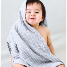 六甲村 Le Nuage 朵朵巾・六層天然純棉紗 (嬰兒毛巾/蓋毯/浴巾), 灰色, 1個