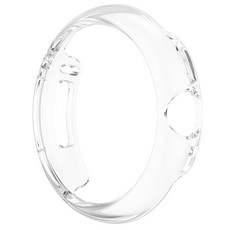 Google Pixel Watch 1 / 2 通用半包硬殼鏤空保護殼, 透明白, 1個