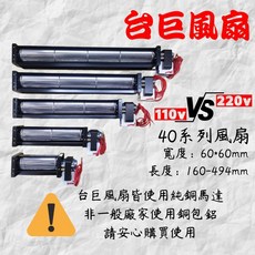 台巨馬達 SHE40系列 AC 超靜音橫流風扇 風扇/空氣門, 40090,裸機110V