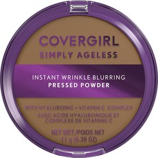 COVERGIRL Simply Ageless瞬效撫紋蜜粉餅, 1個, 黃褐色