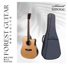 Neowood SDN3GC 41吋D桶 面單雲杉木玫瑰木木吉他附琴袋