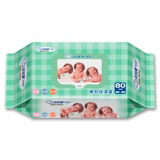拭拭樂 嬰兒柔膚濕巾, 80張, 1個