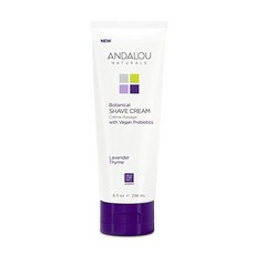 ANDALOU NATURALS 植物剃須膏薰衣草百里香, 1個, 236ml