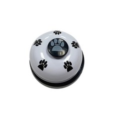 我家 寵物訓練按鈴器 貓狗叫餐鈴 腳印玩具鈴 寵物益智訓練用品, 白色