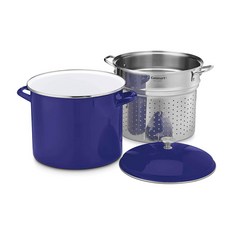 Cuisinart 美膳雅 Stock Pot蒸氣藍色蒸鍋蒸鍋組, 1個, 18.9L