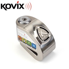 KOVIX KD6 警報碟煞鎖 機車大鎖 送原廠收納袋 提醒繩, 不鏽鋼色, 1個