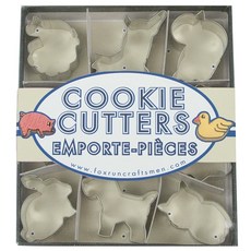 Fox Run 迷你動物餅乾模具 9件組, 1個, 銀色