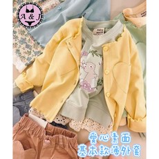 A&J 童裝愛心口袋薄外套 #35369 (多色可選) 女童外套 兒童外套 女孩外套