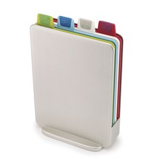 Joseph Joseph 索引石墨砧板組 銀色, 砧板迷你 4 件 + 砧板架, 1個