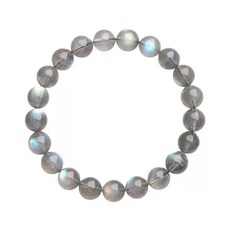 玖夜水晶 天然灰月光石/拉長石簡約時尚手鍊