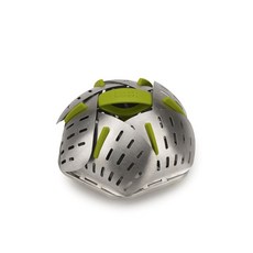 Joseph Joseph 摺疊式多功能不鏽鋼蒸盤 綠色, 1個, 16*10cm