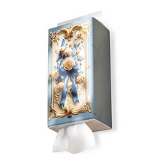 吊掛式抽取衛生紙 雙層180抽 優雅雕花壁掛面紙盒 家用客廳臥室適用, 1個, 180張