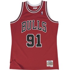 米切爾和內斯芝加哥公牛隊 NBA 球迷版客場球衣 97 丹尼斯羅德曼籃球球衣