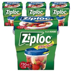 Ziploc 密保諾 圓形旋轉蓋冰箱收納盒 730ml, 4個, 1件