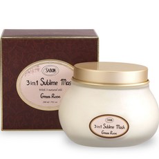 SABON 三合一修護髮膜 綠玫瑰, 1罐, 200ml