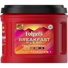 Folgers 早餐綜合溫和研磨咖啡, 720克, 研磨咖啡, 咖啡機