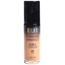 MILANI 2合1遮瑕粉底液 30ml, 1瓶, Tan