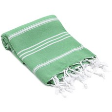 OLIVE&LINEN 博德魯姆土耳其手工廚房毛巾廚房毛巾 102 x 61 x 0.26 cm, 1個, 綠