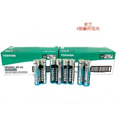 TOSHIBA 東芝 4號鹼性電池 AAA LR03G 大電流適用, 4號鹼性電池 8入