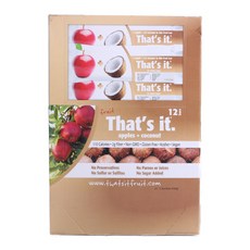 THAT'S IT 水果蛋白棒, 蘋果和椰子, 12件, 35g