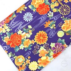 布想出門 客家花布 台灣花布-煙波芙蓉, 紫色