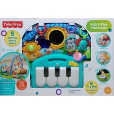 Fisher-Price 費雪 三合一踢踢琴遊戲墊 (藍大象), 詳見包裝, 藍色