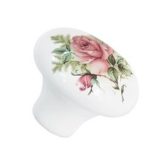 台灣阿成五金 Mydiy 玫瑰日本鄉村風玫瑰花瓷珠陶瓷把手 直徑37mm 台灣製把手