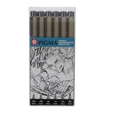 SAKURA 櫻花 PIGMA MICRON 格邁漫畫套組 中階款 SDK-M6B 防水不暈染