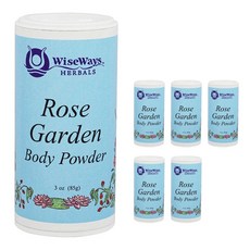 Wiseways Herbals 玫瑰園體香粉, 6個, 85克