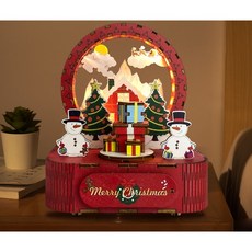 DIY發光木質音樂盒 聖誕夜, 詳見包裝