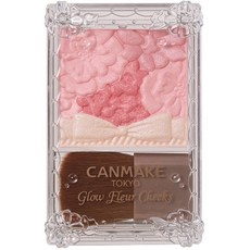 CANMAKE 花漾戀愛修容腮紅 6.3g - 打造自然紅潤好氣色，持久顯色，附贈刷具, 17草莓牛奶, 1個