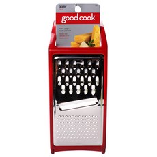 goodcook 更大的平面鍍鉻塑料, 1個, 銀色+紅色