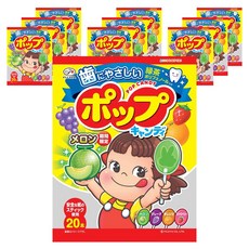 FUJIYA 不二家 綜合水果棒棒糖 哈密瓜期間限定, 10個