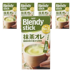 AGF Blendy 抹茶歐蕾隨行包, 9.7g, 6條, 5盒