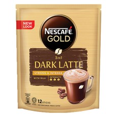 NESCAFE 雀巢咖啡 金牌濃厚三合一即溶黑拿鐵, 1個, 12入, 31g