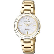 CITIZEN Eco-Drive 經典瑰麗亮眼貝殼時尚腕錶 EM0336-59D 女錶