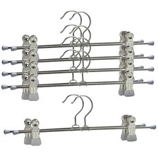 MAWA 褲裙掛架 兩個夾子 K-30D 褲架 30.5 x 7.6cm, 10片, 銀