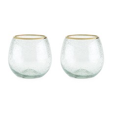 TWINE 花園派對金色鑲邊氣泡酒杯, 2個, 354.9ml