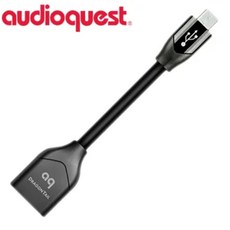 AudioQuest 美國 DragonTail Android OTG 轉接頭 15公分 高音質轉接線, 黑色, 1個, 15 公分