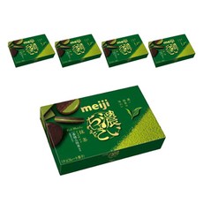 meiji 明治 濃鬱巧克力抹茶巧克力夾心餅乾 6片×5包, 5個